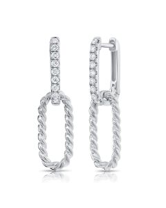 .32CT DIAMOND LINK DROP EARRINGS