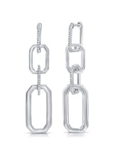 .12CT DIAMOND LINK DROP EARRINGS