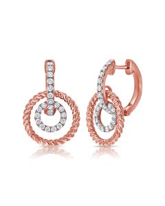 .52CT DIAMOND OPEN CIRCLE DROP EARRINGSS