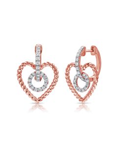 .51CT DIAMOND HEART DROP EARRINGS