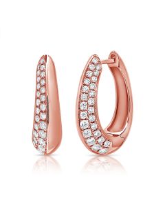 .92CT DIAMOND HOOP EARRINGS