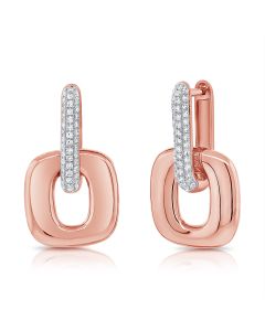 0.40CT DIAMOND LINK DROP EARRINGS