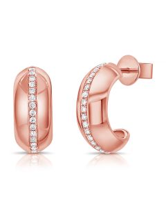 0.49CT DIAMOND HOOP EARRINGS
