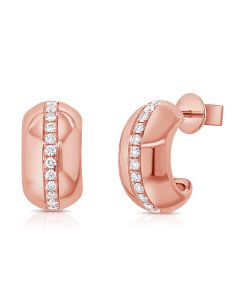0.36CT DIAMOND HOOP EARRINGS