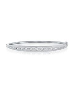 .56CT DIAMOND BEZEL SET BANGLE
