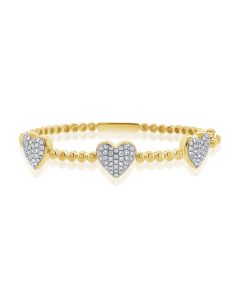 1.28CT DIAMOND HEART BANGLE