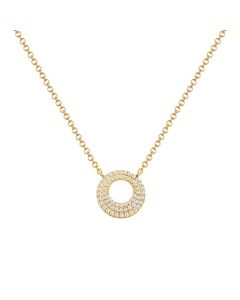 .17CT DIAMOND OPEN CIRCLE PENDANT NECKLACE