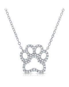 .17CT DIAMOND PAW NECKLACE