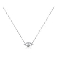 .21CT DIAMOND EVIL EYE PENDANT NECKLACE