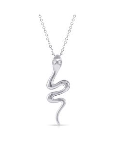 .03CT DIAMOND SNAKE PENDANT NECKLACE