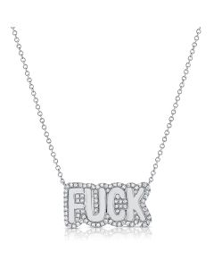 .28CT DIAMOND FUCK PENDANT NECKLACE