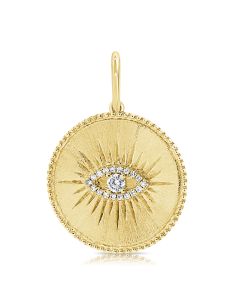 .13CT DIAMOND EVIL EYE PENDANT