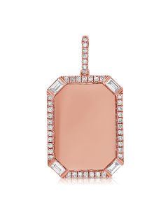 .42CT DIAMOND DOG TAG PENDANT