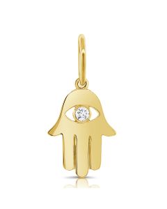 .03CT DIAMOND HAMSA PENDANT