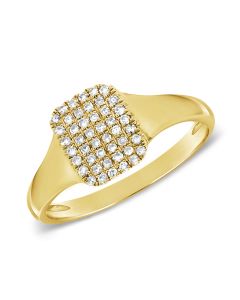.11CT DIAMOND SQUARE PINKY RING