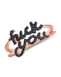 .21CT BLACK DIAMOND FUCK YOU RING