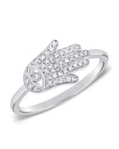 .16CT DIAMOND HAMSA RING
