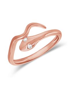 .03CT DIAMOND SNAKE WRAP RING