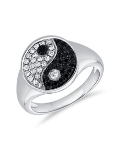 .35CT BLACK DIAMOND PINKY RING