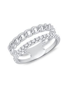 .21CT DIAMOND LINK CHAIN RING