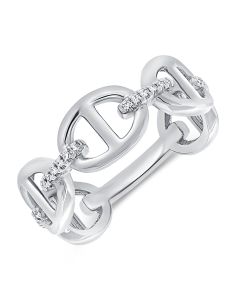 0.05CT DIAMOND MARINER LINK RING