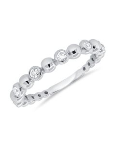 0.19CT DIAMOND BALL BEZEL SET RING