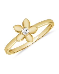 0.06CT DIAMOND FLOWER RING
