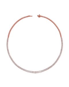 9.70CT OVAL SHAPE DIAMOND TENNIS NECKLACE