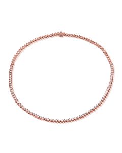 5.72CT EMERALD SHAPE DIAMOND TENNIS NECKLACE