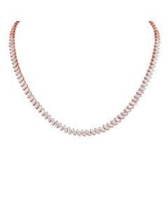 9.09CT MARQUISE SHAPE DIAMOND TENNIS NECKLACE
