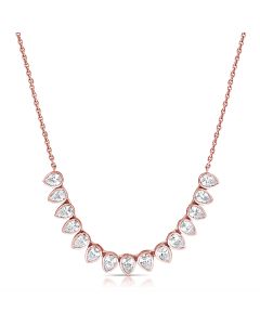 2.21CT PEAR SHAPE DIAMOND BEZEL SET NECKLACE