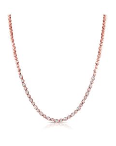 1.64CT OVAL SHAPE DIAMOND BEZEL TENNIS NECKLACE