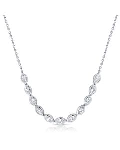 1.69CT PEAR SHAPE DIAMOND BEZEL SET NECKLACE