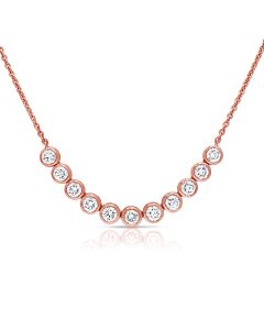 1.86CT DIAMOND BEZEL SET NECKLACE