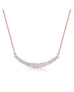 2.76CT EMERALD SHAPE DIAMOND NECKLACE