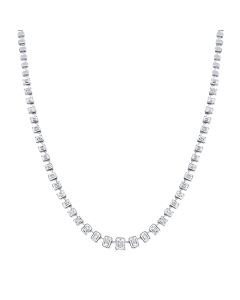 3.96CT EMERALD SHAPE DIAMOND NECKLACE