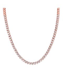 5.40CT MARQUISE SHAPE DIAMOND BEZEL SET TENNIS NECKLACE