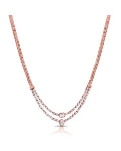 2.25CT EMERALD, PEAR AND ROUND SHAPE DIAMOND NECKLACE