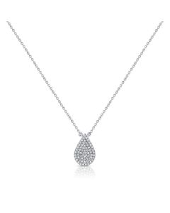 .16CT DIAMOND PEAR PENDANT NECKLACE