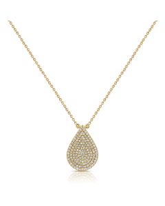 .35CT DIAMOND PEAR PENDANT NECKLACE