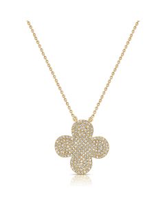 .50CT DIAMOND CLOVER PENDANT NECKLACE