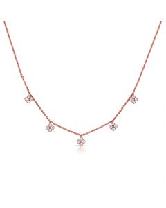 .40CT DIAMOND CLOVER STATION NECKLACE