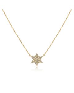 .16CT DIAMOND STAR OF DAVID PENDANT NECKLACE