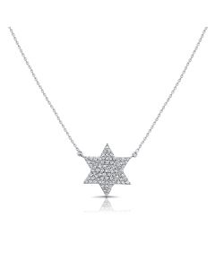 .25CT DIAMOND STAR OF DAVID PENDANT NECKLACE
