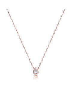 .23CT BAGUETTES AND DIAMOND PEAR PENDANT NECKLACE