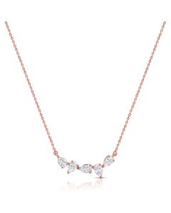 0.82CT PEAR SHAPE DIAMOND PENDANT NECKLACE