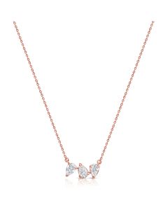 0.61CT PEAR SHAPE DIAMOND PENDANT NECKLACE