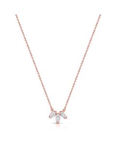 0.33CT MARQUISE SHAPE DIAMOND PENDANT NECKLACE