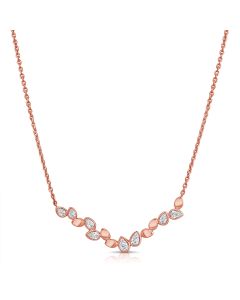 0.62CT PEAR SHAPE DIAMOND BEZEL SET PENDANT NECKLACE