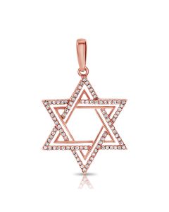 .33CT DIAMOND STAR OF DAVID PENDANT